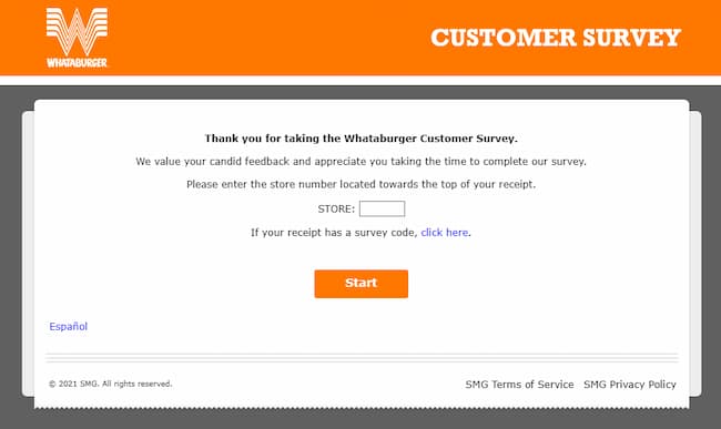 www.whataburger.com survey