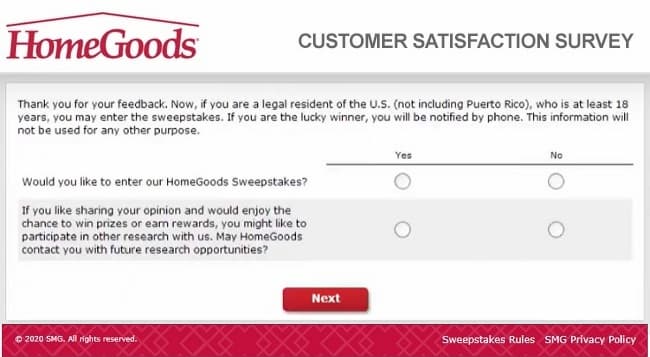 homegoodsfeedback com