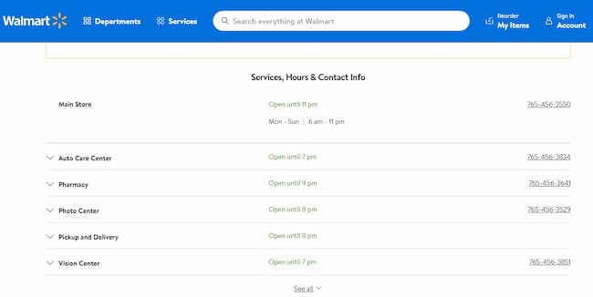 walmart pharmacy lunch hours today