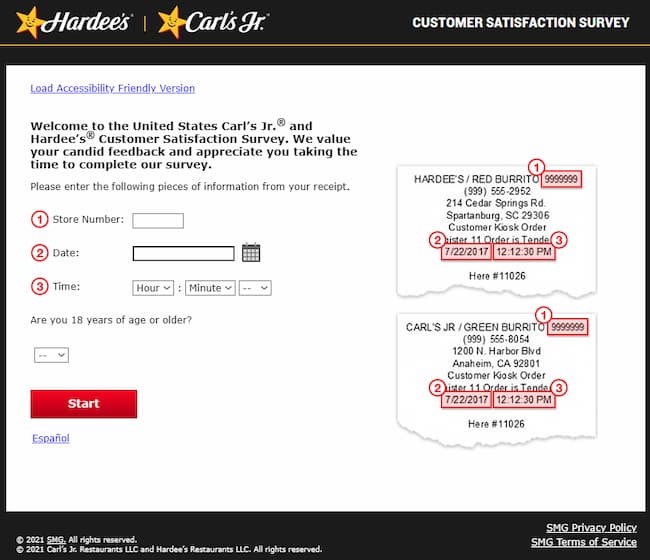 hardee's customer survey