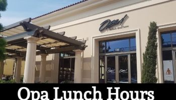 opa lunch hours