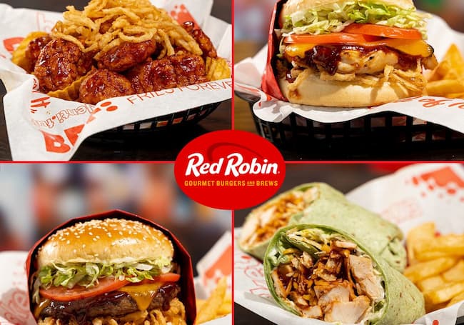 red robin lunch menu