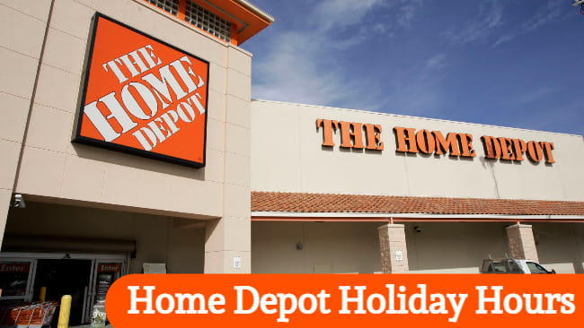 home depot holiday hours