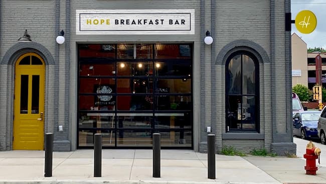 hope breakfast bar menu