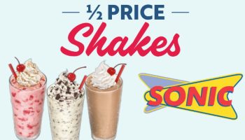 when does sonic start half-price shakes after 8